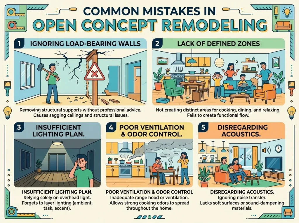 Common Mistakes in Open Concept Remodeling