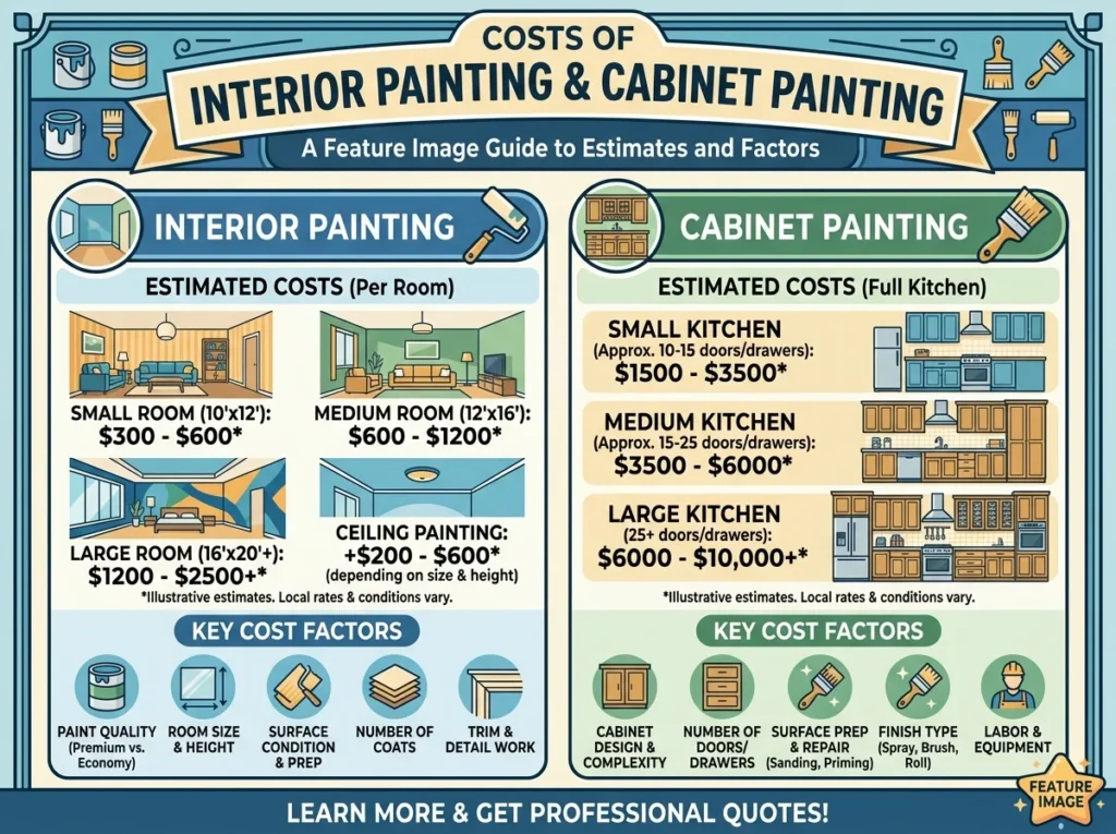 Costs of Interior Painting Cabinet Painting