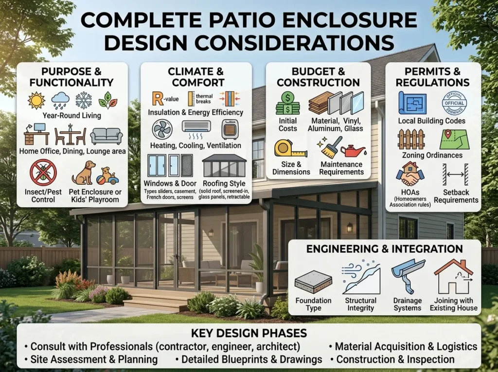 Complete Patio Enclosure Design Considerations