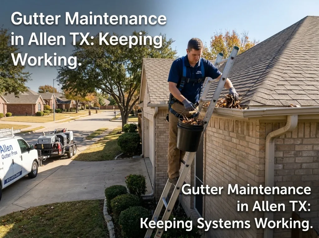 Gutter Maintenance in Allen TX Keeping Systems Working