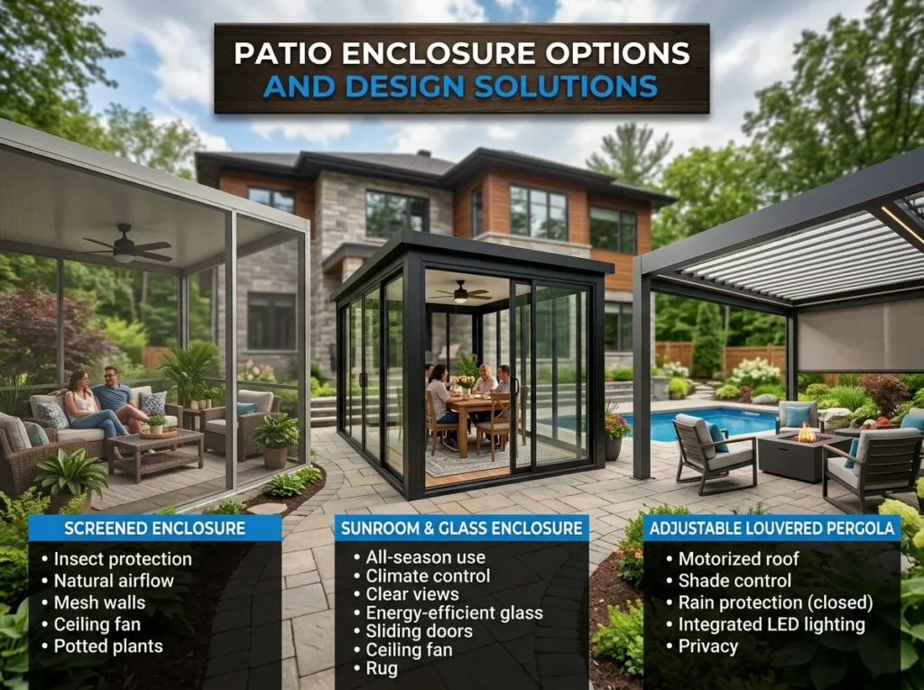 Patio Enclosure Options And Design Solutions